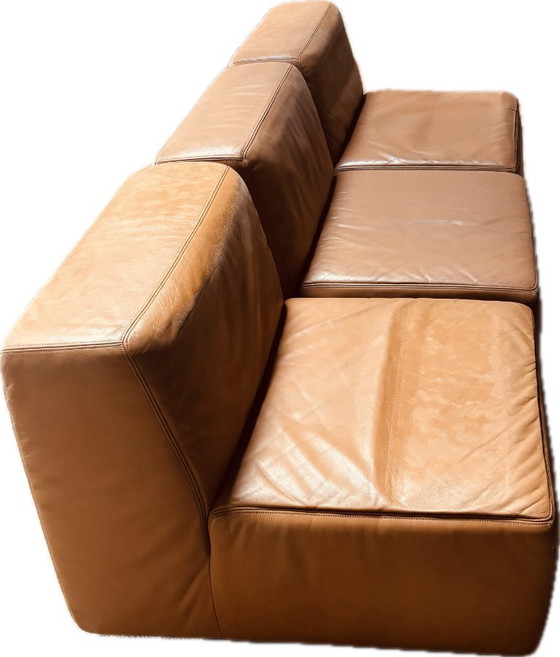 Image 1 of 5x sedile vintage (1970) in pelle, modulare _ DURLET