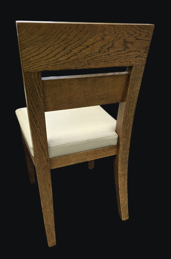 Image 1 of 6 Massief Eiken Eetkamerstoelen
