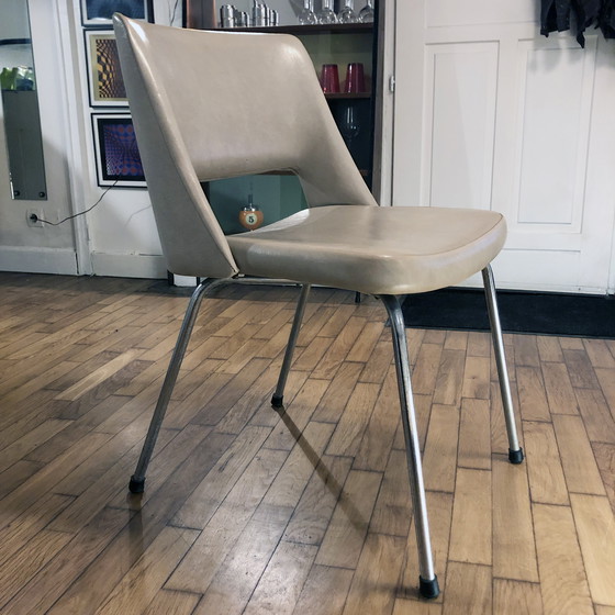 Image 1 of Poltrona vintage • Cromata • Similpelle beige • 1970