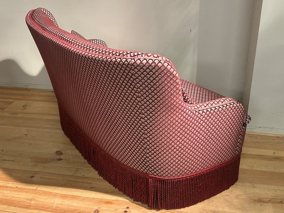 Schitterend Vintage Bankje Eerste Helft 20ste Eeuw – 2 zitsbanken, Textile (photo 6 of 13)