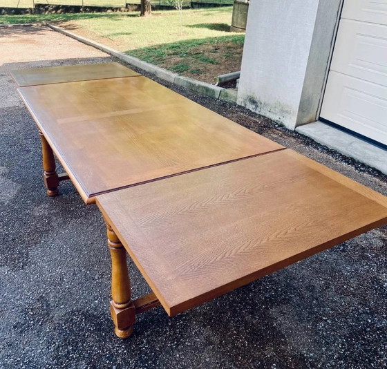 Image 1 of Large solid wood farmhouse table