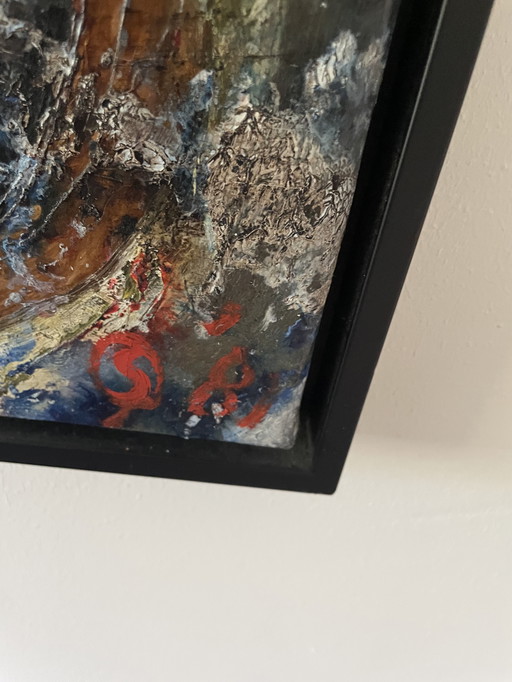 Schilderij abstract van Ernst Went uit 1981