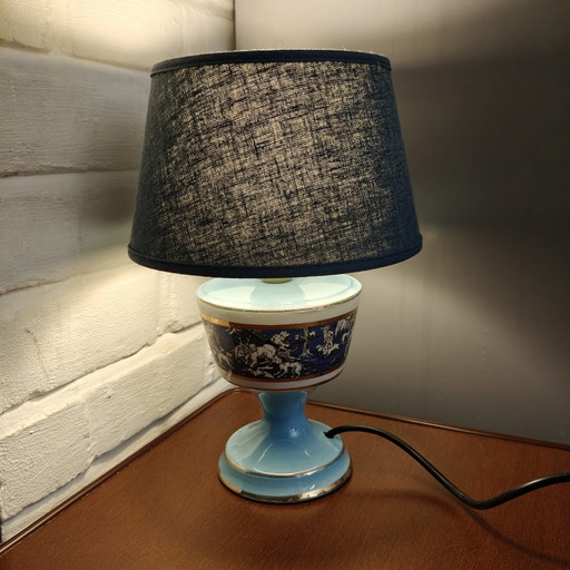 Vintage Italian Porcelain Table Lamp - Hollywood Regency / Neo-Classical 50s 60s