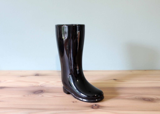Vintage ceramic "boot" vase