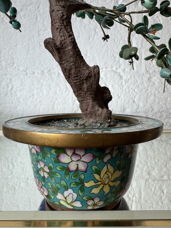 Image 1 of Bonsai turchese e cloisonné, periodo Repubblica Cinese