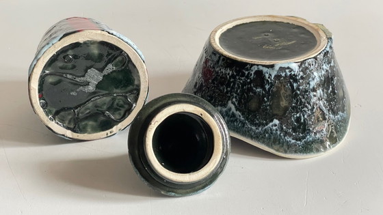 Image 1 of Page 1 of 22 Vallauris vintage ceramic jewelry boxes