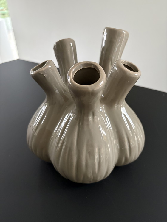 Image 1 of Sprout vase in gray ceramic