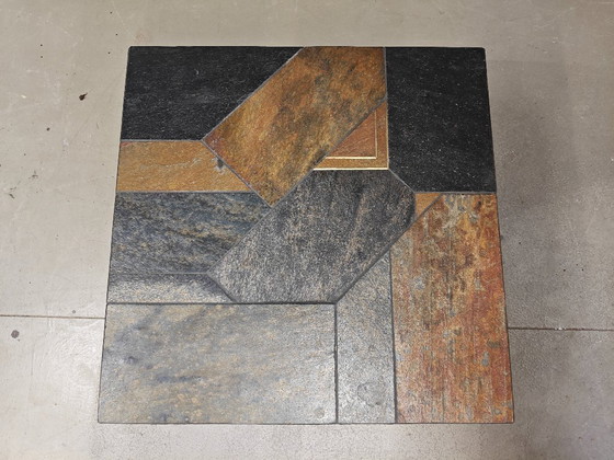 Image 1 of Tavolino vintage in pietra d'ardesia, anni '80