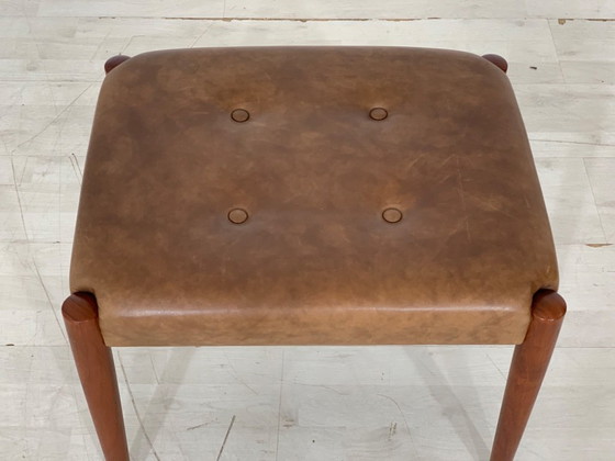 Image 1 of Danish teak stool footstool stool seat stool VINTAGE