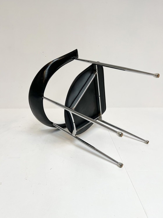Image 1 of Set of 6 P40 chairs by Giancarlo Vegni for Fasem, 1980s