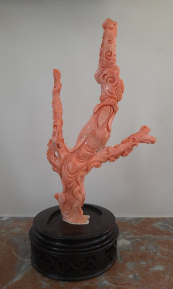 Image 1 of Korallenskulptur – 20. Jahrhundert – Geschnitzte Koralle (Ref. 4117)