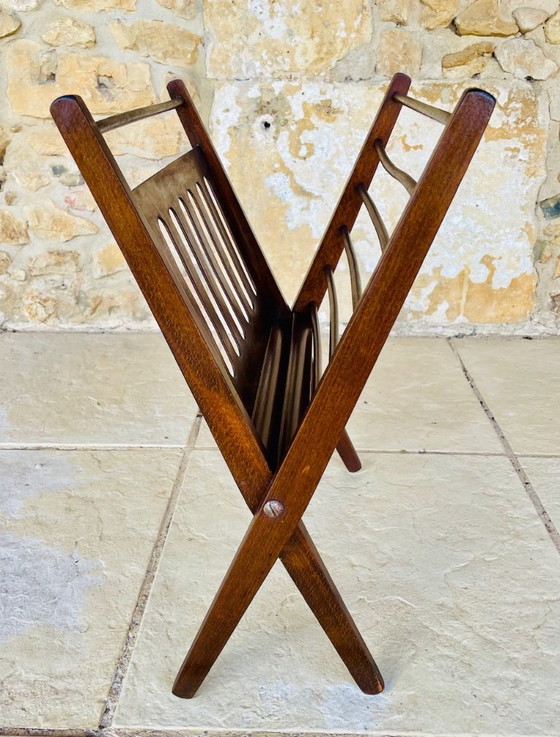 Portariviste pieghevole vintage di metà secolo, circa anni '60. – Wood (photo 6 of 20)