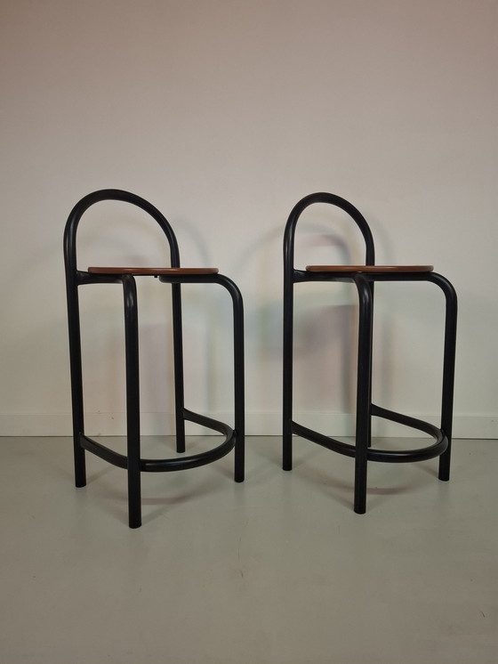 Image 1 of Set di 4 sgabelli da bar postmoderni 1980