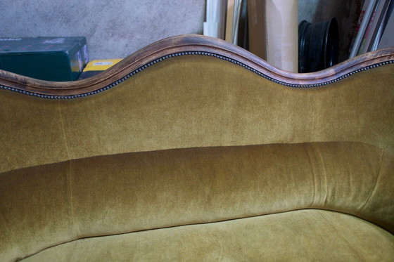 Image 1 of Divano a tre posti in velluto Luigi Filippo, Francia, XIX secolo