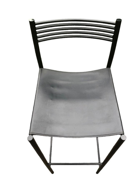 Image 1 of 2x Peter Maly per Ligne Roset modello Quartz sgabello da bar in pelle Francia