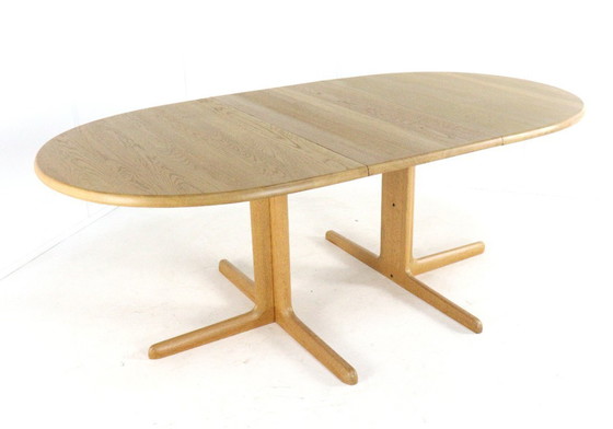 Image 1 of Juul Kristensen for JK mobler oak oval extendable dining table vintage Danish