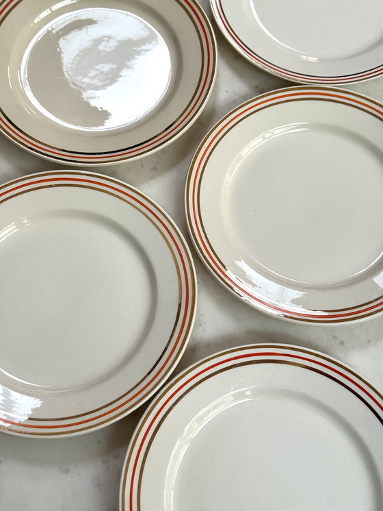 Image 1 of Boch Frères La Louvière, Belgio – Anni '40, 25 cm - Set di 6 Piatti Piani Vintage