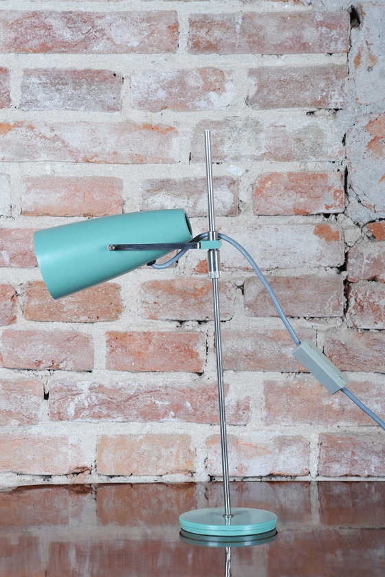 Restored Mid-Century Table Lamp, by J. Hůrka for Napako, Rewired, Czech, 1950s – Metal, Chrome (photo 5 of 9)