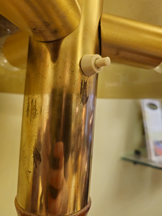 Image 1 of Vintage Messing Tafellamp Bureaulamp Lamp Lampje 