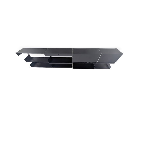 Image 1 of Étagère murale Dieter Rams 606, buffet noir Vitsoe, design Bauhaus