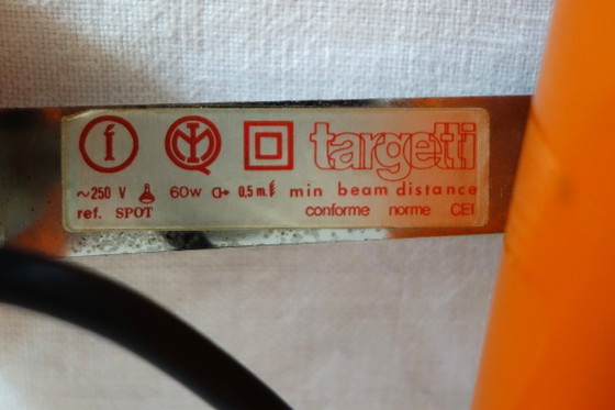 Image 1 of Targetti Orange Wandstrahler, 1970er Jahre