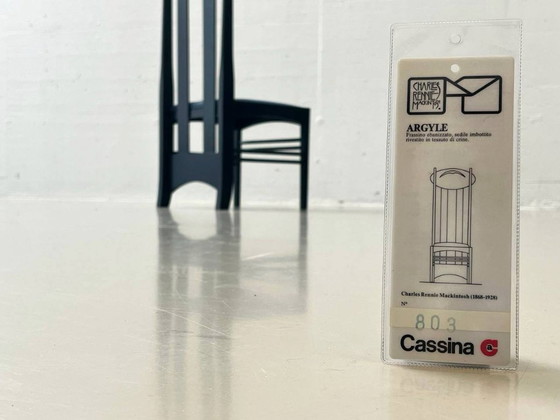 Image 1 of Chaise Argyle de Charles Rennie Mackintosh, issue de la collection I Maestri de Cassina, 1973
