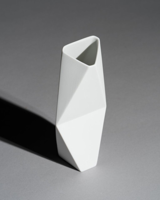 Rosenthal Bisque Porcelain Vase by Achim Haigis Sculptural & Geometrical