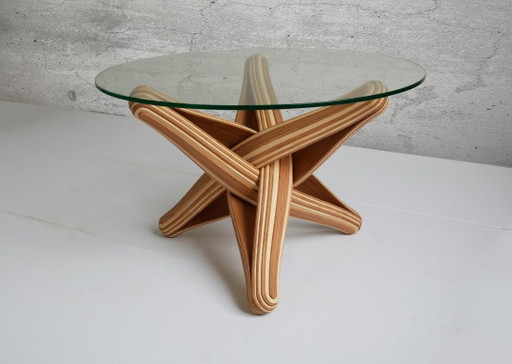Table basse en bambou « Lock », couleur caramel/naturel