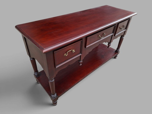 Table d'appoint anglaise classique, table murale, console, légères traces d'utilisation non gênantes, dimensions: 141x49cm et 80