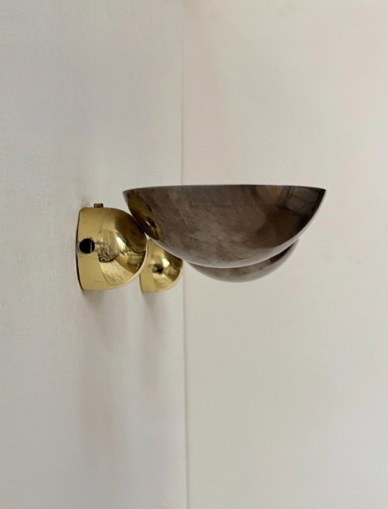 Image 1 of Coppia di applique vintage, cromo e ottone, Italia, 1980