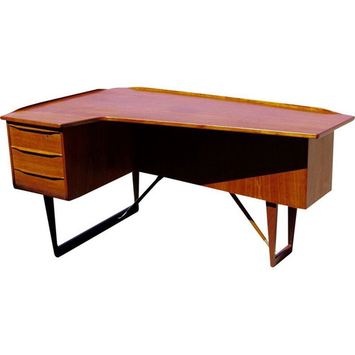 Bureau vintage boomrang par Peter Lovig Nielsen 1960