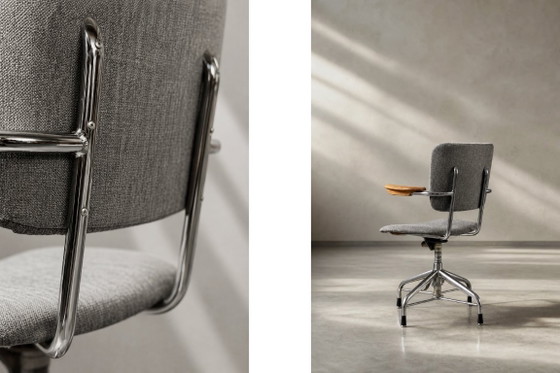 Sedia da ufficio girevole vintage in stile industriale scandinavo di metà secolo, prodotta da Verkstads AB (photo 12 of 16)