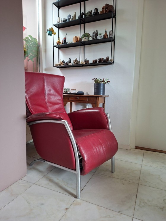 Poltrona di design "The Future" - Panda - Pelle rossa – De Toekomst, Poltrone relax, Leather (photo 4 of 5)