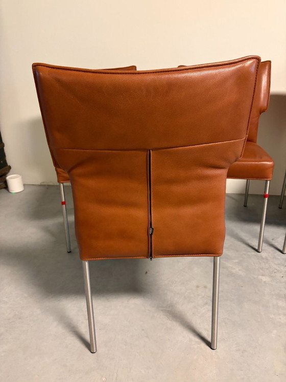 4x Ontwerp op voorraad eetkamerstoelen – Design on Stock, Metal, Leather (photo 3 of 5)