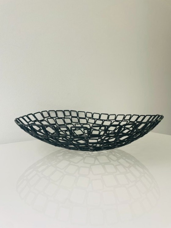 Image 1 of Bol design noir mat en maillons métalliques