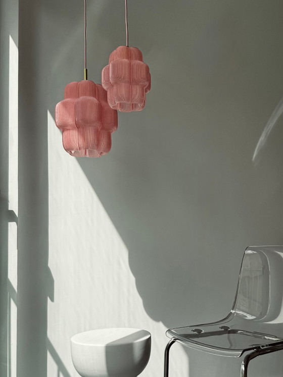 Image 1 of Petulia M "Pink Taffy" ByLucop - Organic Sculptural Pendant Lamp - Artisan 3D Printed Design