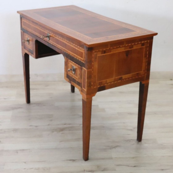 Image 1 of Antique Desk in Walnut inlaid, Italy Late 19th Century