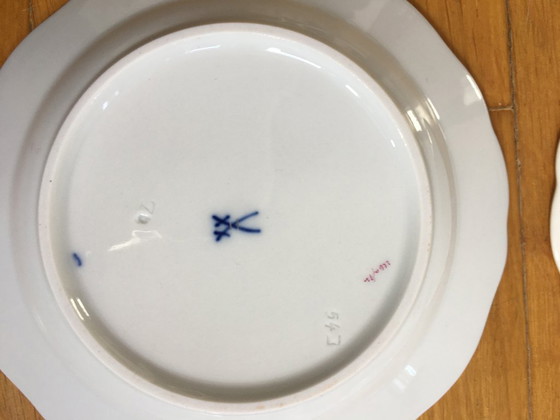 Image 1 of Mokkaservice Indisch Purpur von Meissen ( 1850-1924)