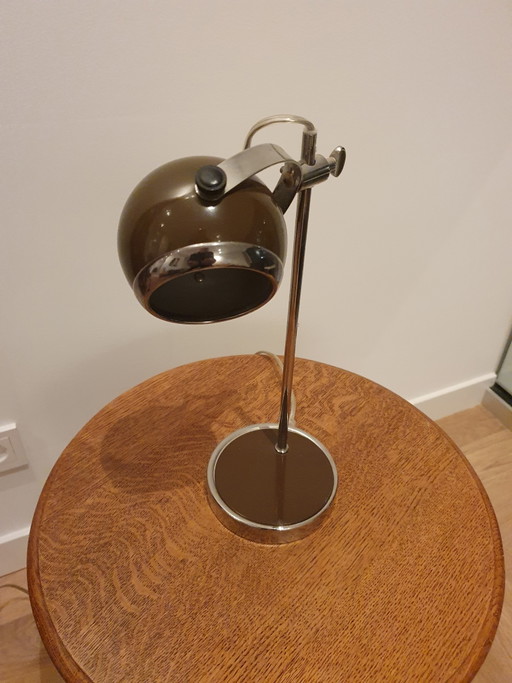 Wunderschöne Vintage Space Age Eye Ball Schreibtischlampe Gepo (Gebr. Posthuma) Amsterdam 60er/70er Jahre – bureaulampen