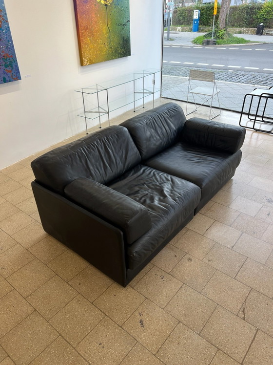 De Sede DS 76 Divano nero Design Couch – Divani 2 posti, Pelle, Legno (photo 4 of 13)