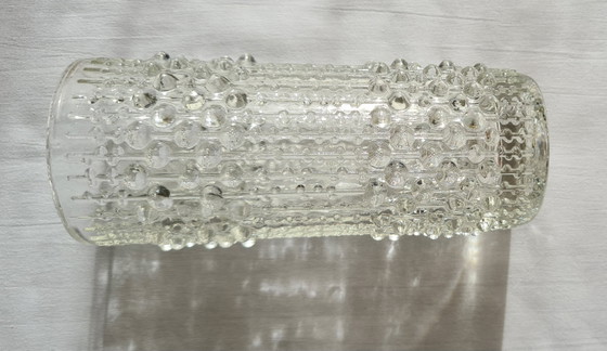František Pečený pressed glass vase Heřmanova Huť glassworks / Sklo Union (photo 9 of 14)