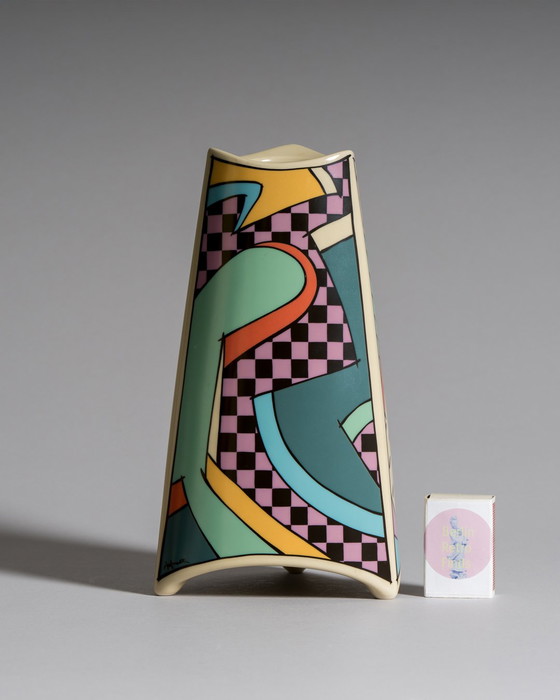 Image 1 of Dorothy Hafner for Rosenthal, “Flash” Vase Duo with Matching Candleholder Pair, Germany, 1980s