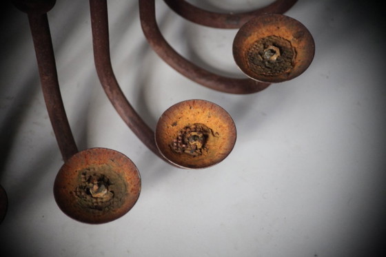 Image 1 of Monumental Antique 16-Arm Candle Chandelier