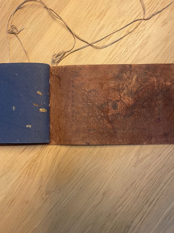 Image 1 of Handgemaakt Rood leren Fotoalbum 