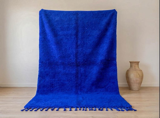 Traditioneel handgeweven vloerkleed van natuurlijke wol Majorelle blauw 2/3 m – Alberto Bazzani, vloerkleden en tapijten