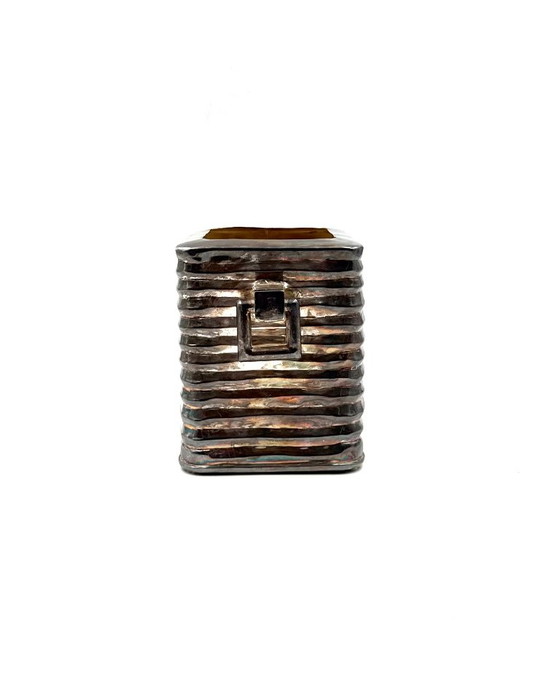 Cubiteras Mid-century Modern bañada en plata, Italia años 40, Jarrones, Metal, Plateado (foto 5 de 13)