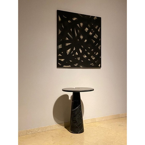 Image 1 of Vintage black marble coffee table, Italy 1970s
