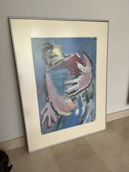 Screenprint " Powerful man " by J.F.M. Franken