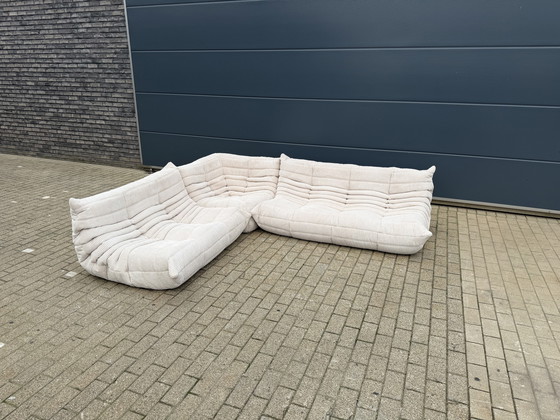 Image 1 of Ligne Roset Togo 3-seater, 2-seater and corner sofa in Beige Corduroy