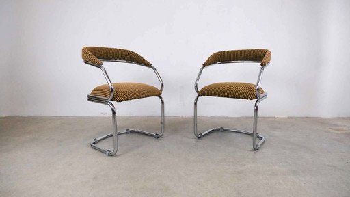 Juego de 2 sillas de comedor vintage de estilo espacial 